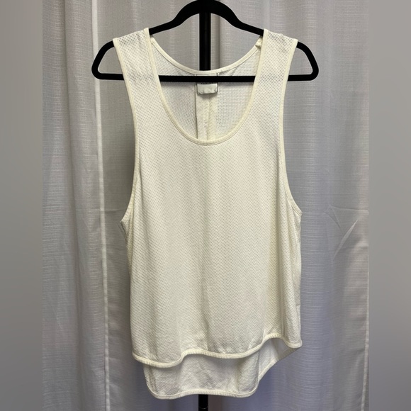 Varley textured cream high - low Tank | size Large - Picture 1 of 6